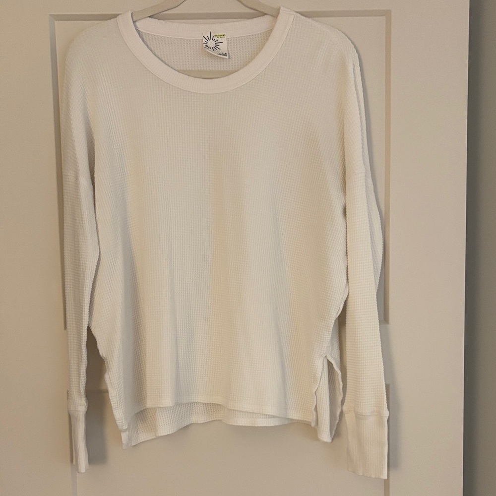 Aerie White Waffle Knit Top